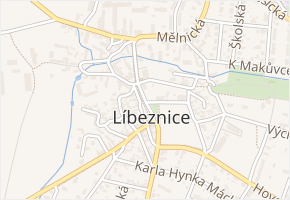 Mírové náměstí v obci Líbeznice - mapa ulice