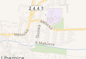 Na mýtě v obci Líbeznice - mapa ulice