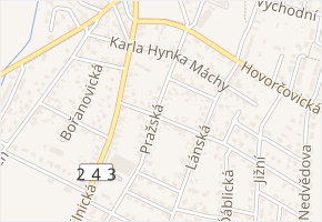 Pražská v obci Líbeznice - mapa ulice