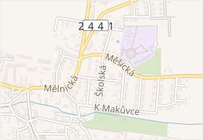 Školská v obci Líbeznice - mapa ulice