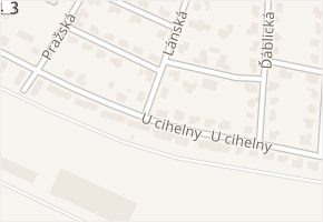 U cihelny v obci Líbeznice - mapa ulice