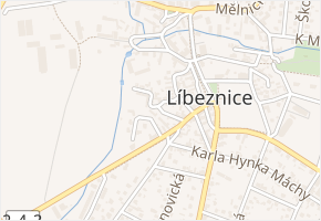 U kola v obci Líbeznice - mapa ulice