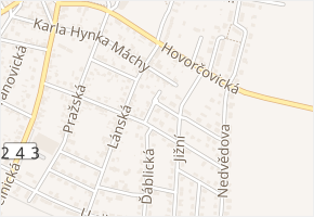 V sídle v obci Líbeznice - mapa ulice