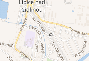 Na Okrajku v obci Libice nad Cidlinou - mapa ulice