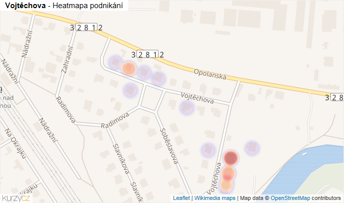 Mapa Vojtěchova - Firmy v ulici.