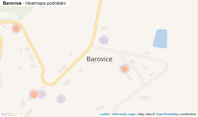 Mapa Barovice - Firmy v části obce.