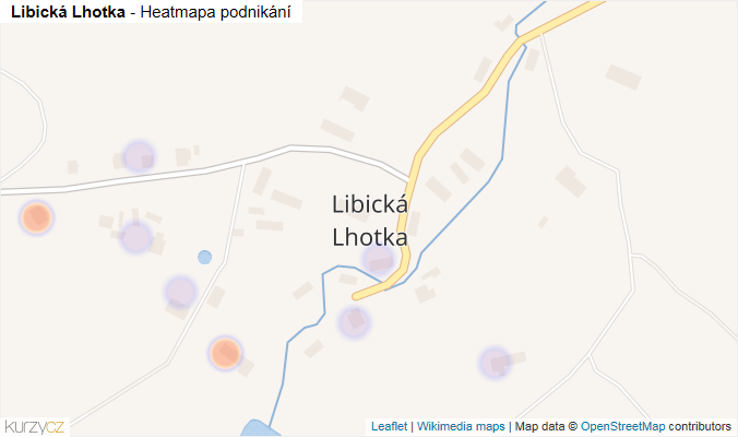 Mapa Libická Lhotka - Firmy v části obce.