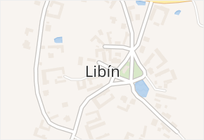Libín v obci Libín - mapa části obce