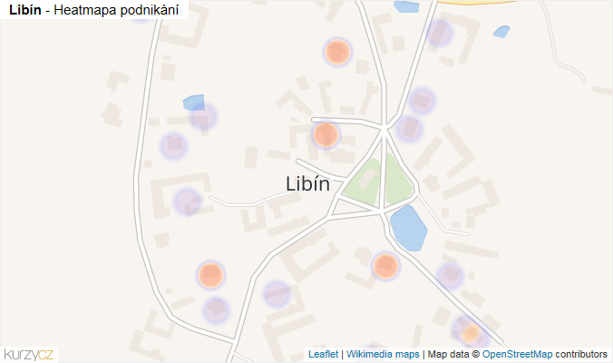 Mapa Libín - Firmy v části obce.