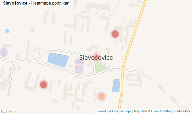Mapa Slavošovice - Firmy v části obce.