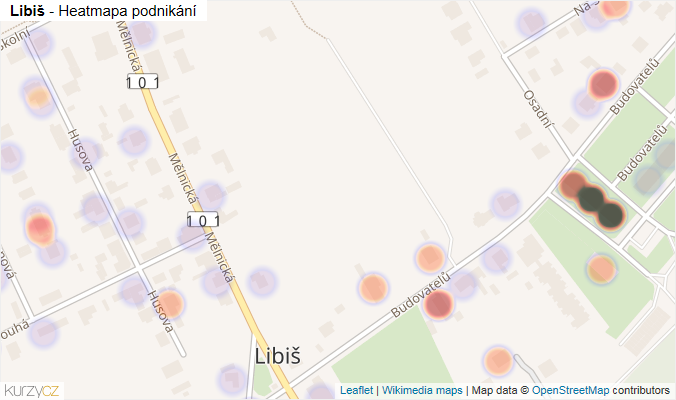 Mapa Libiš - Firmy v obci.