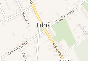 Libiš v obci Libiš - mapa části obce