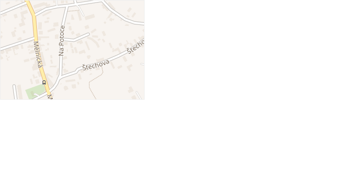 Na Potoce v obci Libiš - mapa ulice