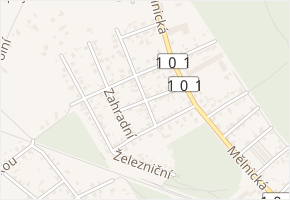 Střední v obci Libiš - mapa ulice