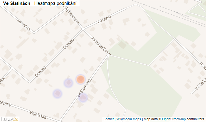 Mapa Ve Slatinách - Firmy v ulici.