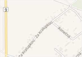 Za Kralupkou v obci Libiš - mapa ulice