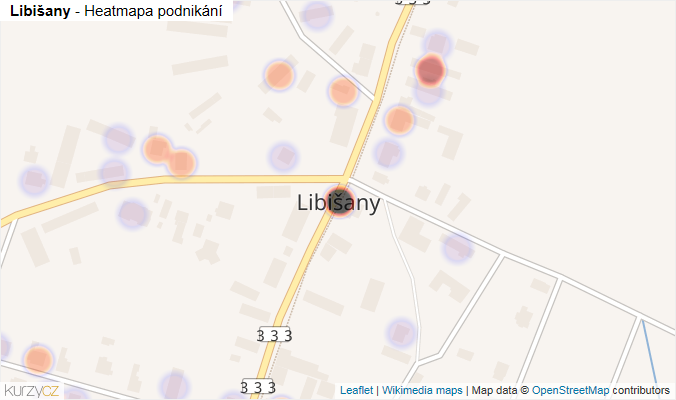 Mapa Libišany - Firmy v části obce.