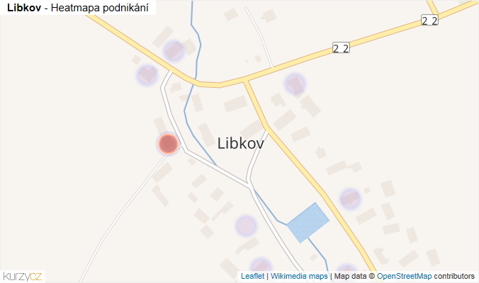 Mapa Libkov - Firmy v části obce.