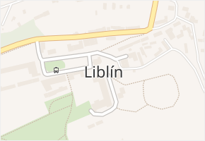 Liblín v obci Liblín - mapa části obce