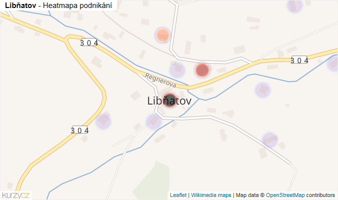 Mapa Libňatov - Firmy v části obce.