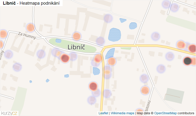 Mapa Libníč - Firmy v části obce.