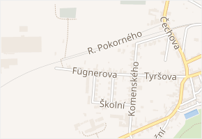 Fügnerova v obci Libochovice - mapa ulice