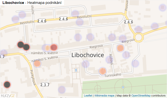Mapa Libochovice - Firmy v části obce.