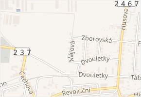 Májová v obci Libochovice - mapa ulice