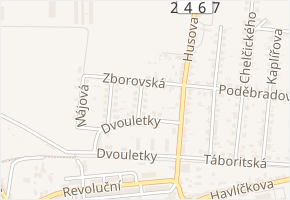 Myslivecká v obci Libochovice - mapa ulice