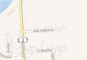 Na rybníce v obci Libochovice - mapa ulice