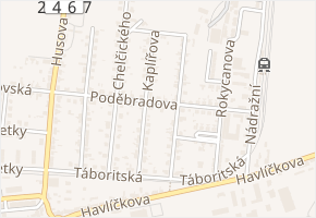 Poděbradova v obci Libochovice - mapa ulice