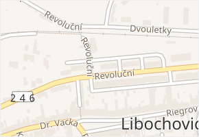 Revoluční v obci Libochovice - mapa ulice