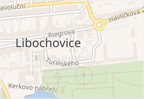 Růžová v obci Libochovice - mapa ulice