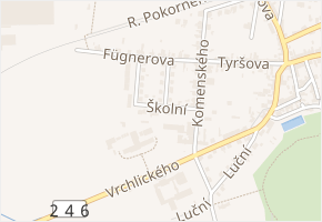 Školní v obci Libochovice - mapa ulice