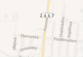 U Zahrádek v obci Libochovice - mapa ulice