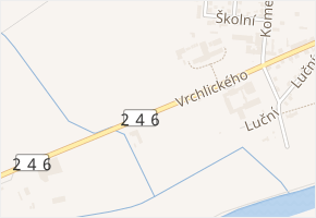 Vrchlického v obci Libochovice - mapa ulice
