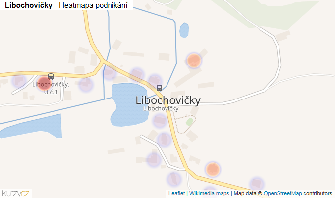 Mapa Libochovičky - Firmy v části obce.