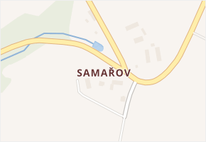 Samařov v obci Liboměřice - mapa části obce