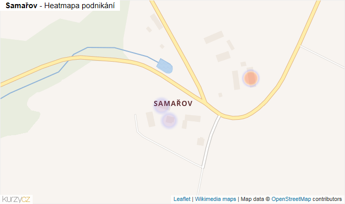 Mapa Samařov - Firmy v části obce.