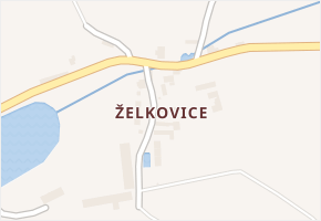Želkovice v obci Libomyšl - mapa části obce