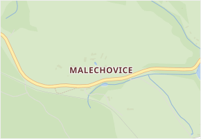 Malechovice v obci Libošovice - mapa části obce