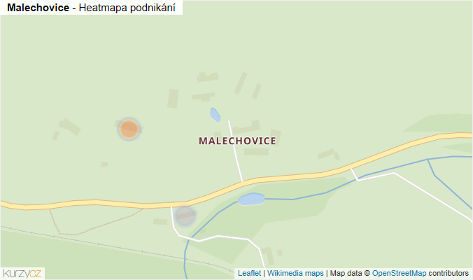 Mapa Malechovice - Firmy v části obce.