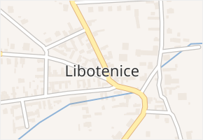 Libotenice v obci Libotenice - mapa části obce