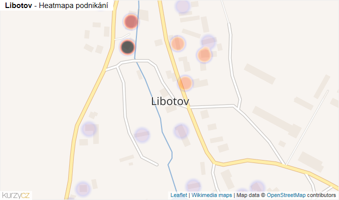 Mapa Libotov - Firmy v části obce.