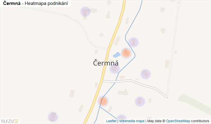Mapa Čermná - Firmy v části obce.