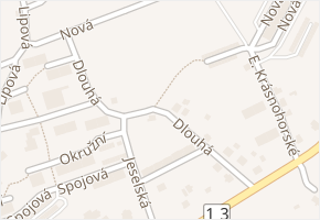 Dlouhá v obci Libouchec - mapa ulice