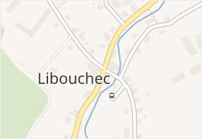 Libouchec v obci Libouchec - mapa části obce