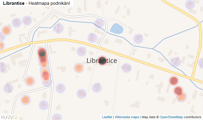 Mapa Librantice - Firmy v části obce.