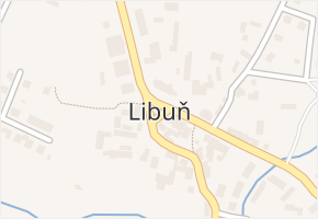 Libuň v obci Libuň - mapa části obce