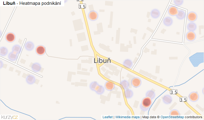 Mapa Libuň - Firmy v části obce.
